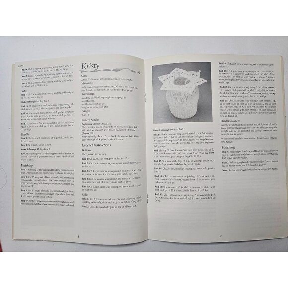 Crochet Bitty Baskets Reta North American School Of Needlework 11 Designs In Thr - Picture 3 of 3